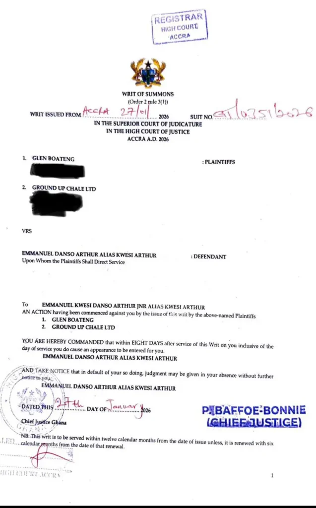 Kwesi Arthur Lawsuit